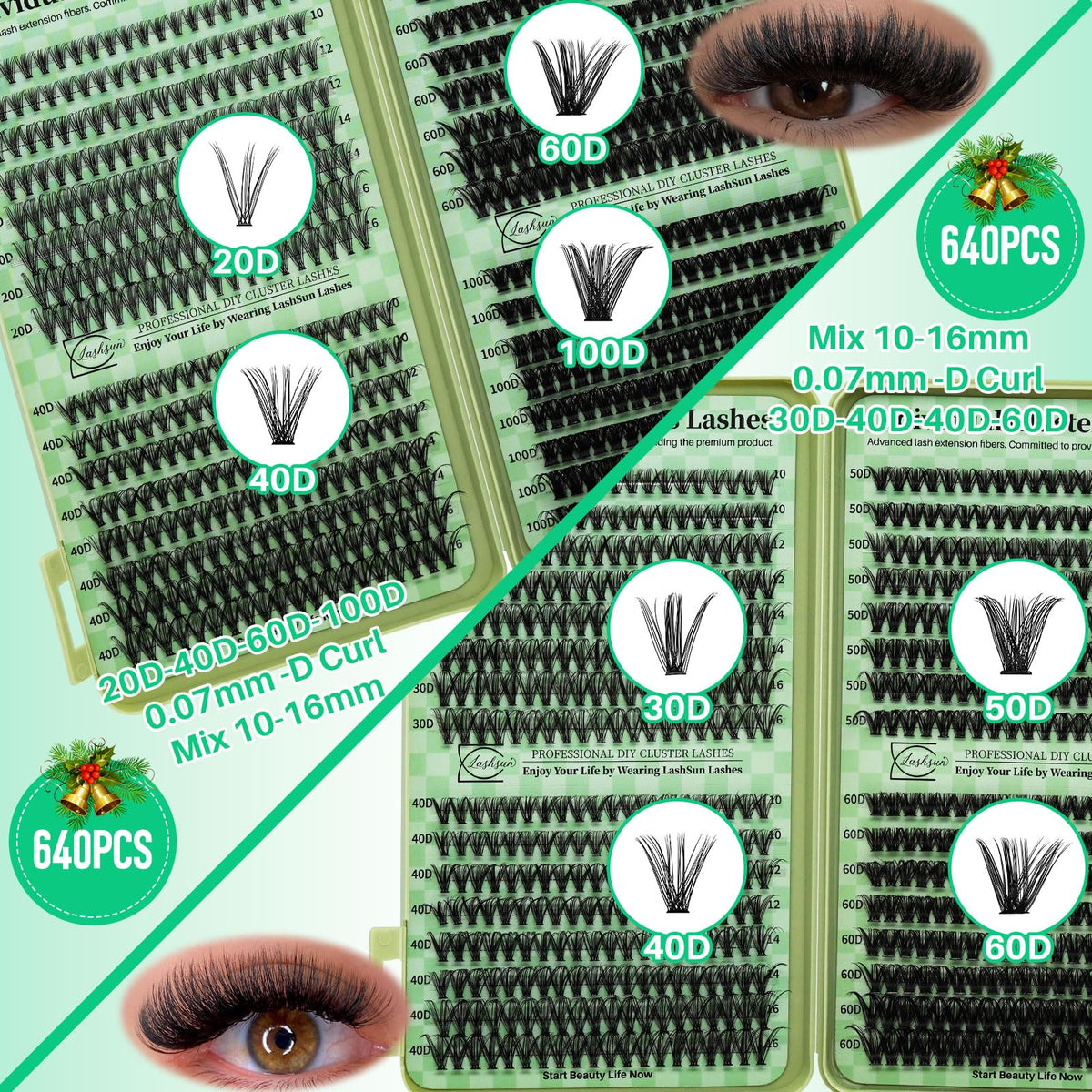 LASHSUN bond and seal bottles demonstrating waterproof hold for longer wear
