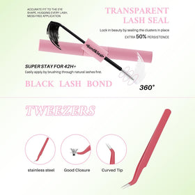 LASHSUN lash bond and seal bottles demonstrating long-hold protection