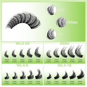 LASHSUN length comparison from 10mm to 22mm showing styling options