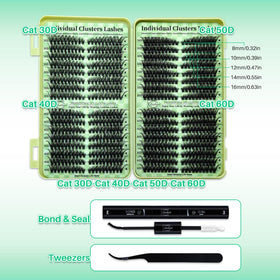 LASHSUN clusters next to a coin for size comparison and easy travel packing