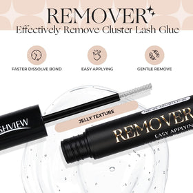 LASHVIEW product in use applying cluster lashes for secure, long-lasting wear