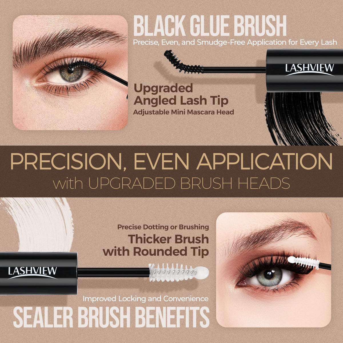 LASHVIEW application in use showing easy placement and faster drying