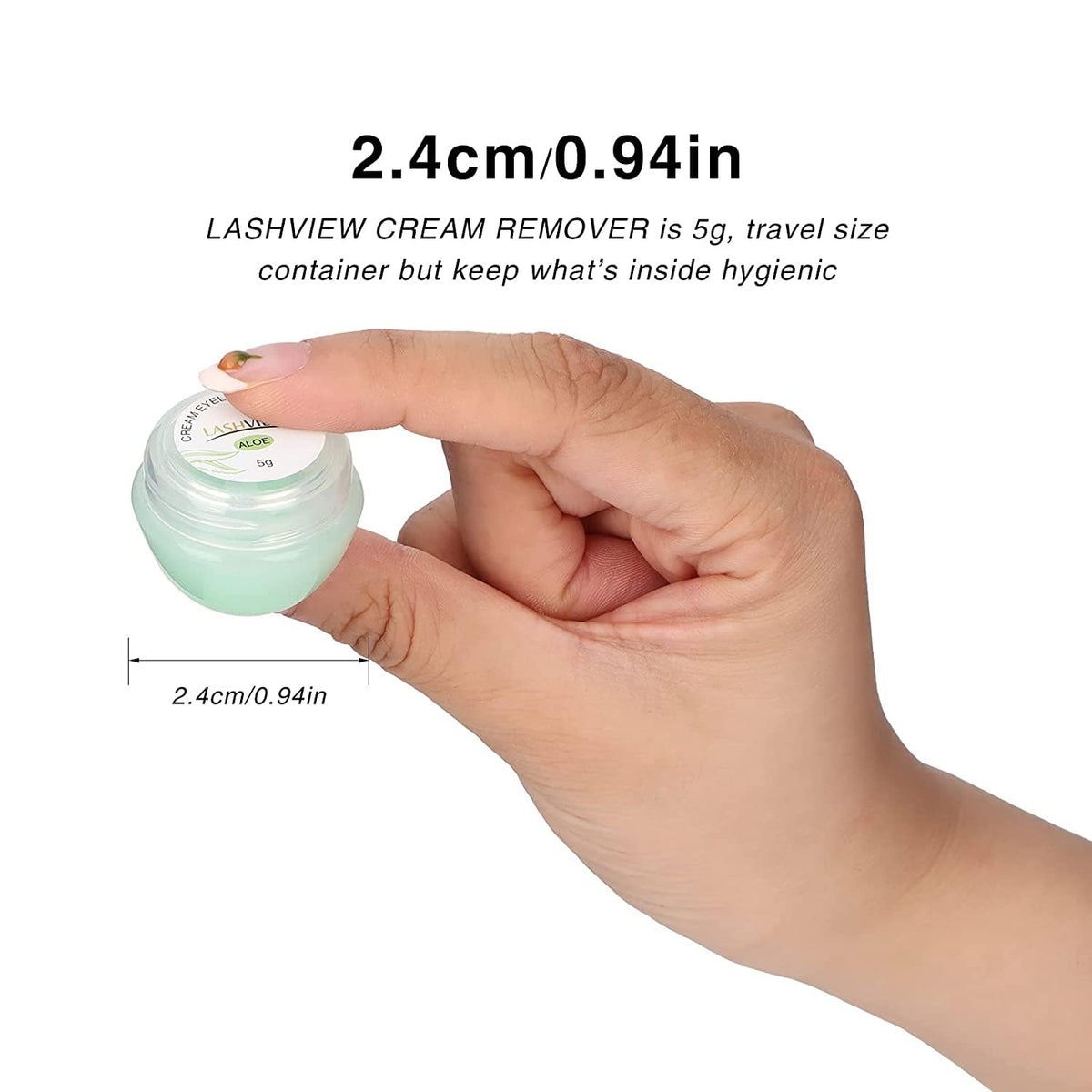 LASHVIEW application with tool demonstrating targeted adhesive removal benefit