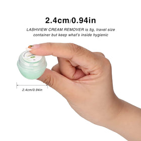 LASHVIEW application with tool demonstrating targeted adhesive removal benefit