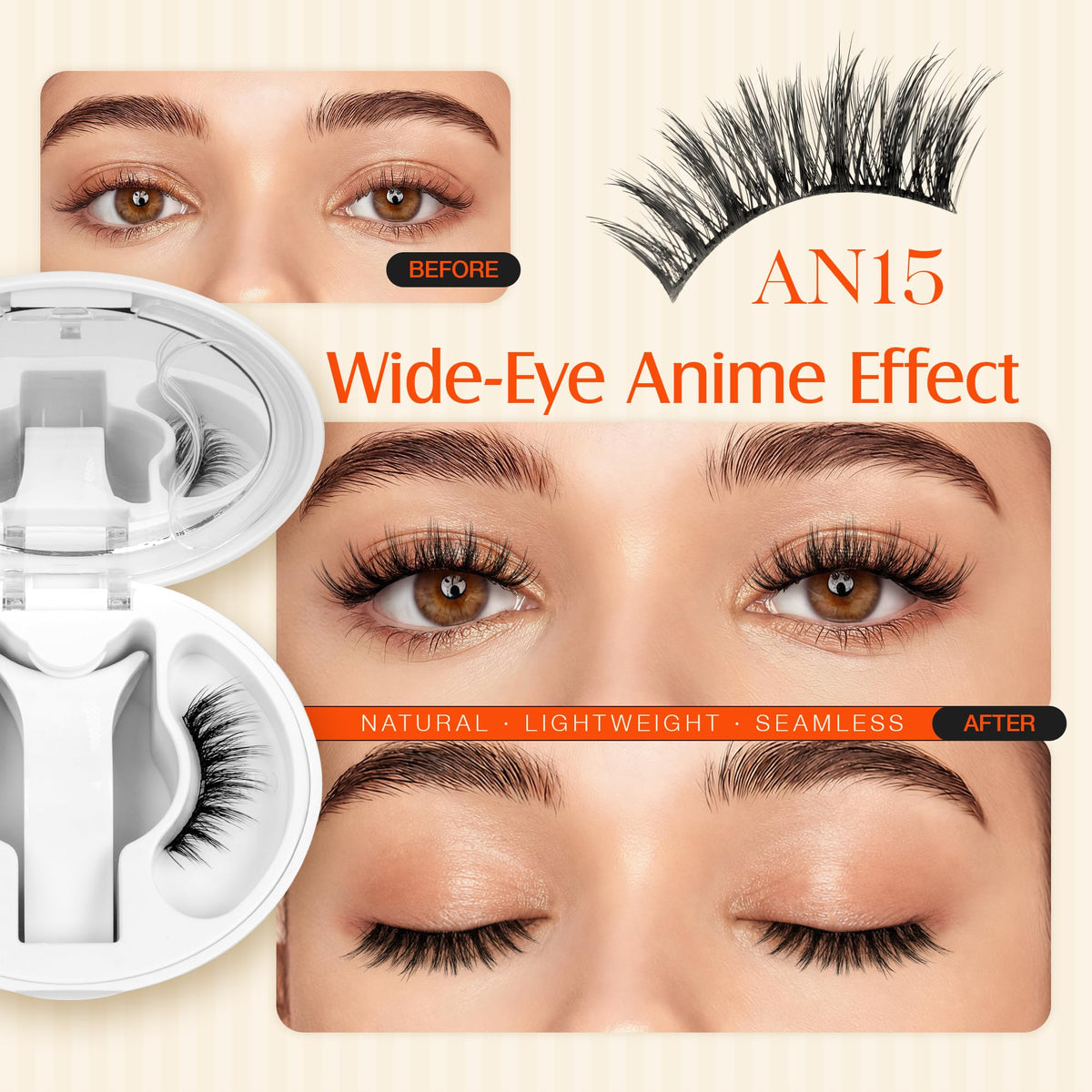 LASHVIEW curved applicator close-up highlighting precise placement and easy use