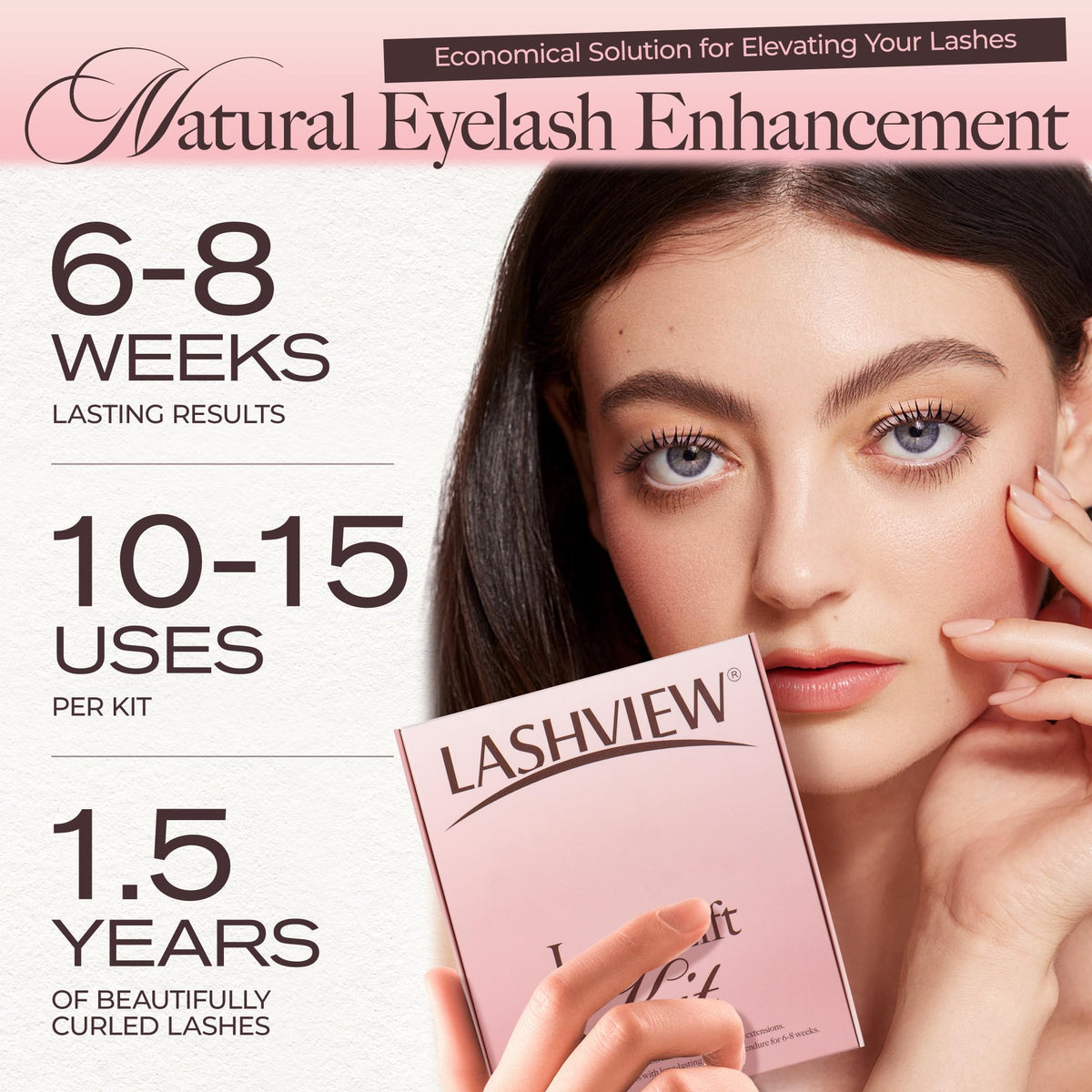 LASHVIEW applicator tools detail showing precision brushes and swabs for accuracy