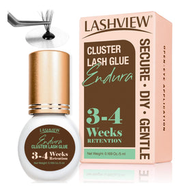 LASHVIEW front packaging showing 5ml bottle and brand, clear professional presentation