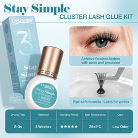 LASHVIEW 5ml glue bottle close-up highlighting fast-dry formula benefit