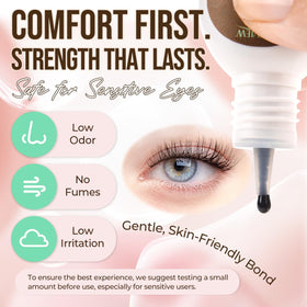 LASHVIEW glue texture close-up demonstrating thin smooth formula for even spread