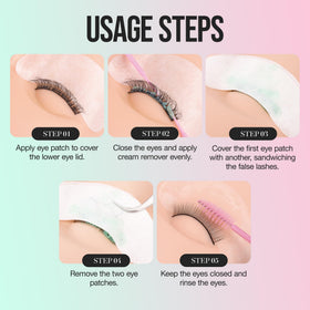 LASHVIEW instruction sheet detail for stepwise safe removal and best results