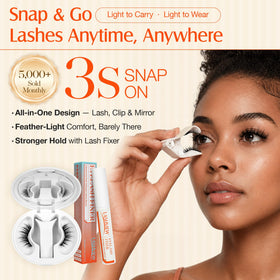 LASHVIEW magnetic lashes on strip showing spiky cluster layout for anime effect