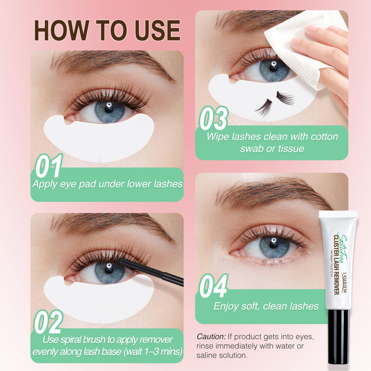 LASHVIEW finished lash set on model in natural light showing long-lasting effect