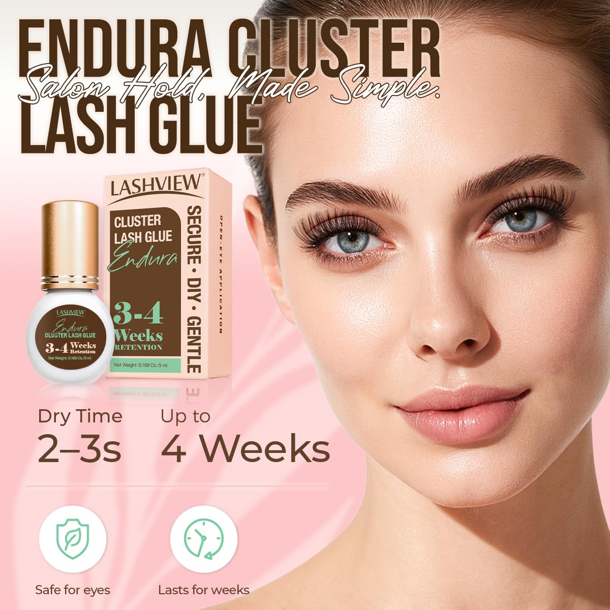 LASHVIEW removal with remover demonstrating gentle cleanup to protect natural lashes