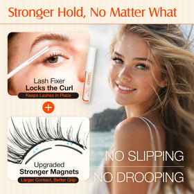 LASHVIEW size comparison with fingers showing lightweight, travel-friendly kit