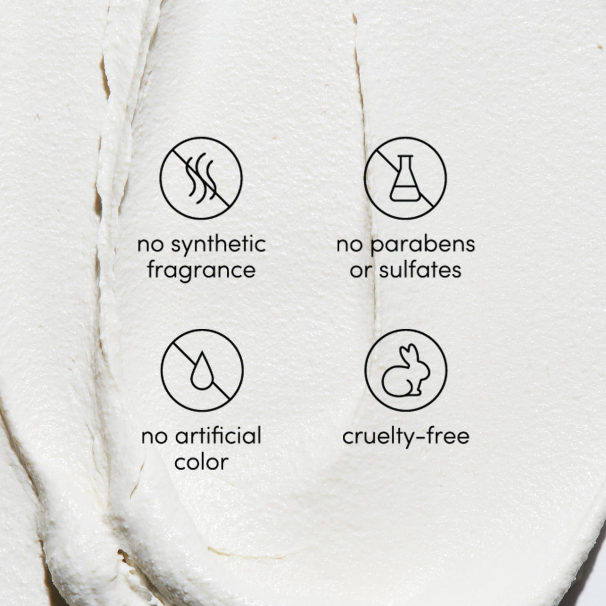 LATHER label close-up showing natural ingredients and clean formula benefit