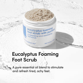 LATHER foaming scrub texture close-up showing gentle exfoliant