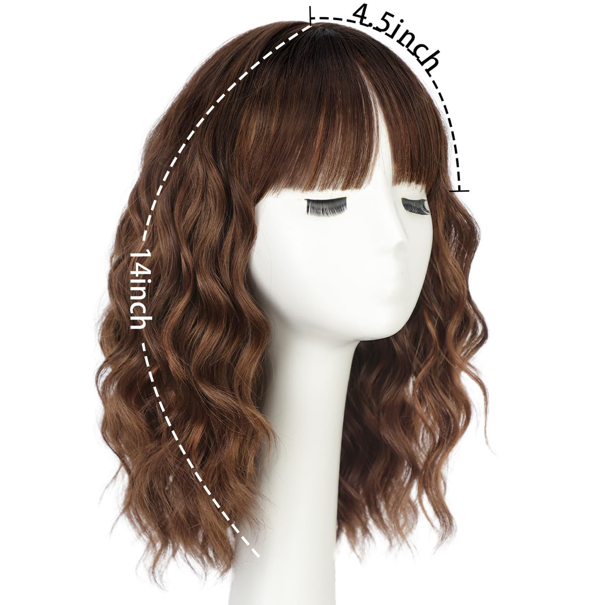 Lativ side profile of wavy bob displaying natural-looking movement and volume