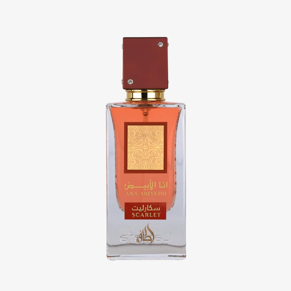 Lattafa front bottle view showing elegant design and confident presentation