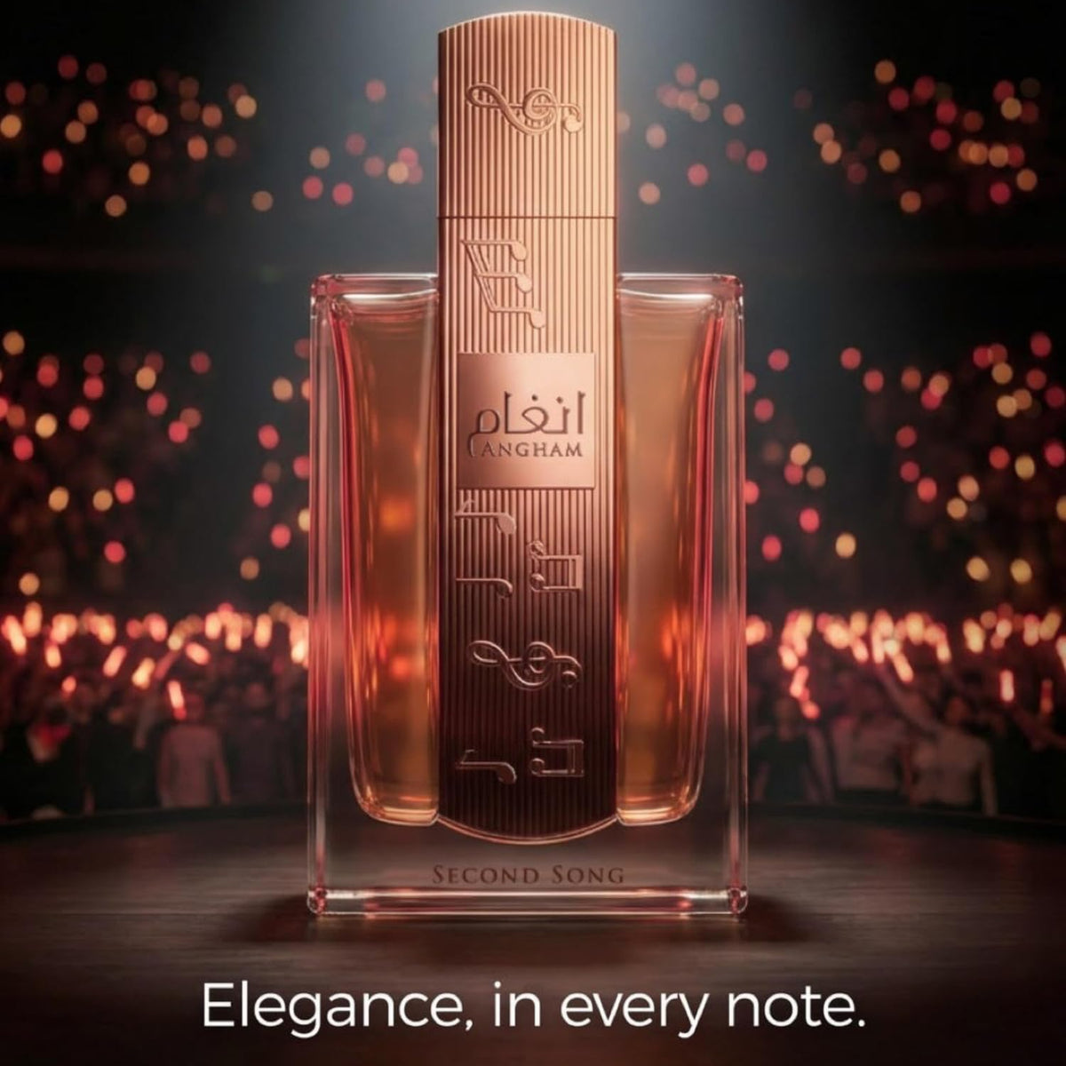 Lattafa fragrance liquid color in bottle showing rich vanilla tone and visual appeal