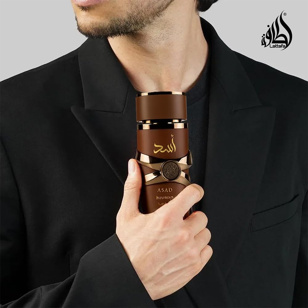 Lattafa bottle next to ruler showing 100 ml scale and true size benefit purchase confidence
