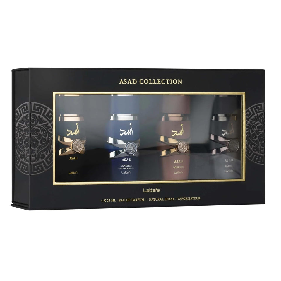 Lattafa Asad gift box front view showing premium presentation and ideal gifting