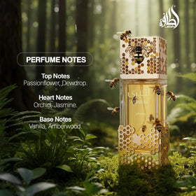Lattafa Atheeri close-up label highlighting brand and clear fragrance identity