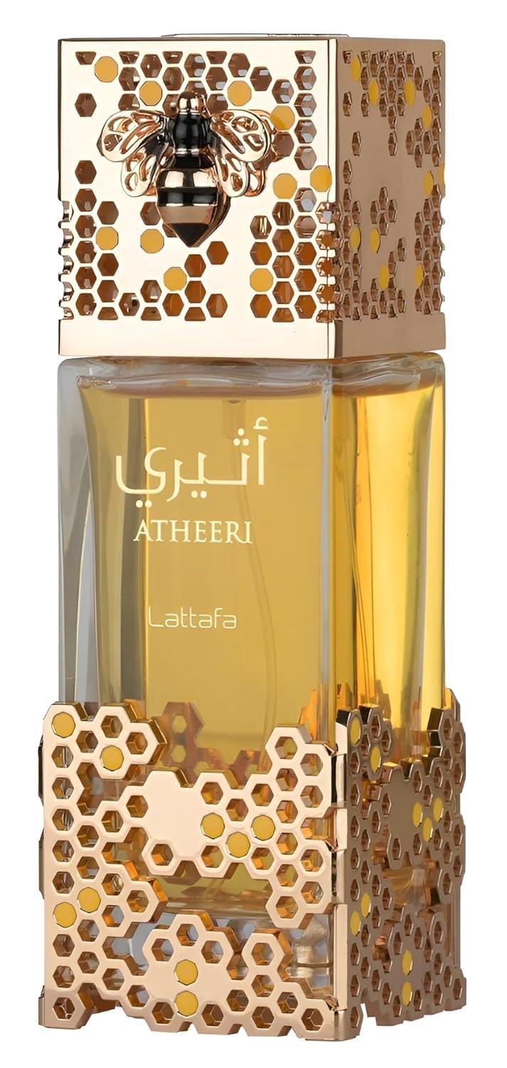 Lattafa Atheeri front bottle showing elegant design and instant appeal