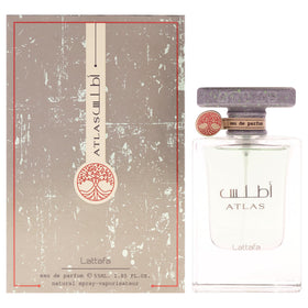 Lattafa Atlas front bottle showing sleek design and readable label for easy identification