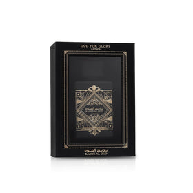 Lattafa Bade'e Al Oud retail box packaging highlighting brand and presentation