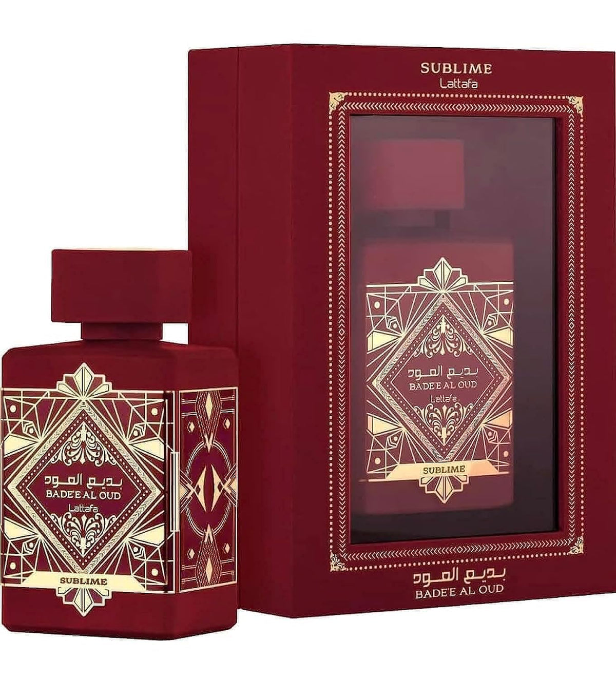 Lattafa close label detail highlighting fragrance name and quality
