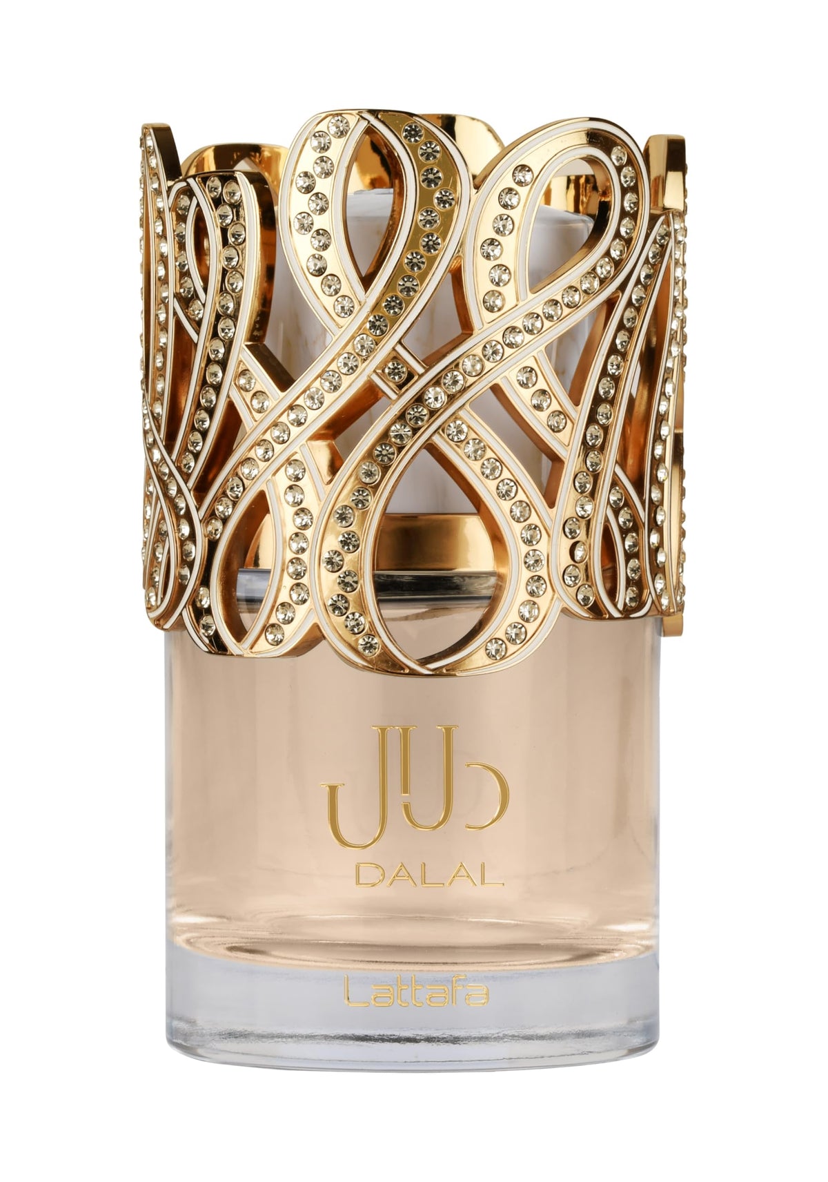 Lattafa Dalal front bottle showing elegant design and display benefit