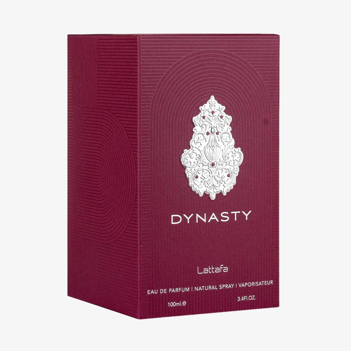 Lattafa Dynasty cap and nozzle detail highlighting premium finish