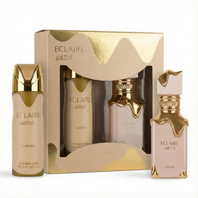 Lattafa 200ml perfumed body spray held in hand for portable refresh throughout the day