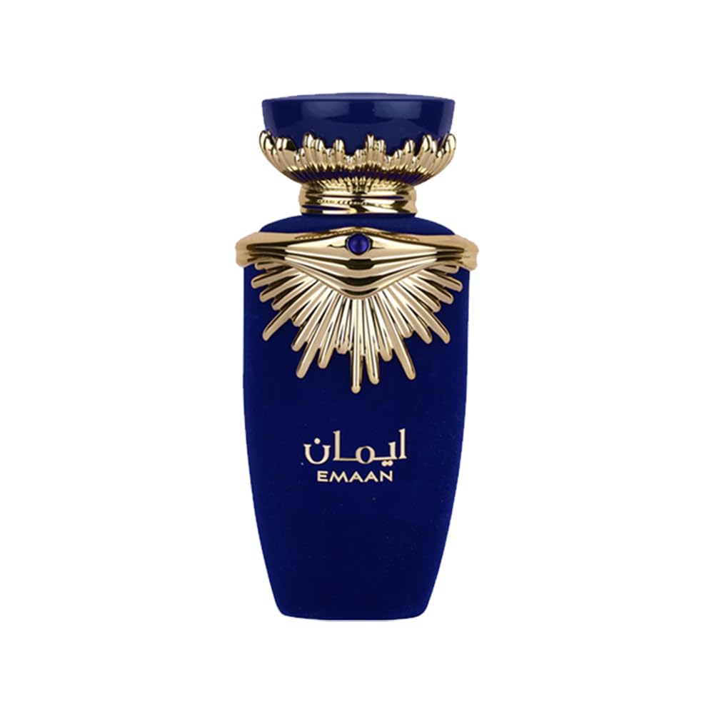 Lattafa Emaan bottle front view showing elegant design and lasting fragrance