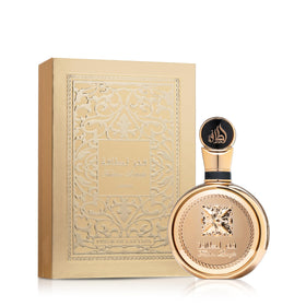 Lattafa Fakhar Gold bottle cap and label close-up highlighting brand detail and quality