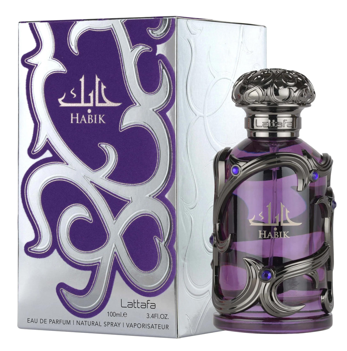Lattafa Habik bottle cap and finish close-up benefit: premium craftsmanship detail