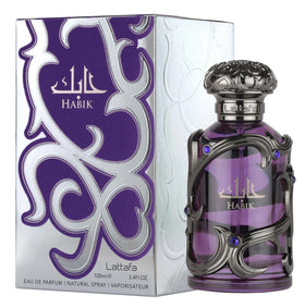 Lattafa Habik bottle cap and finish close-up benefit: premium craftsmanship detail