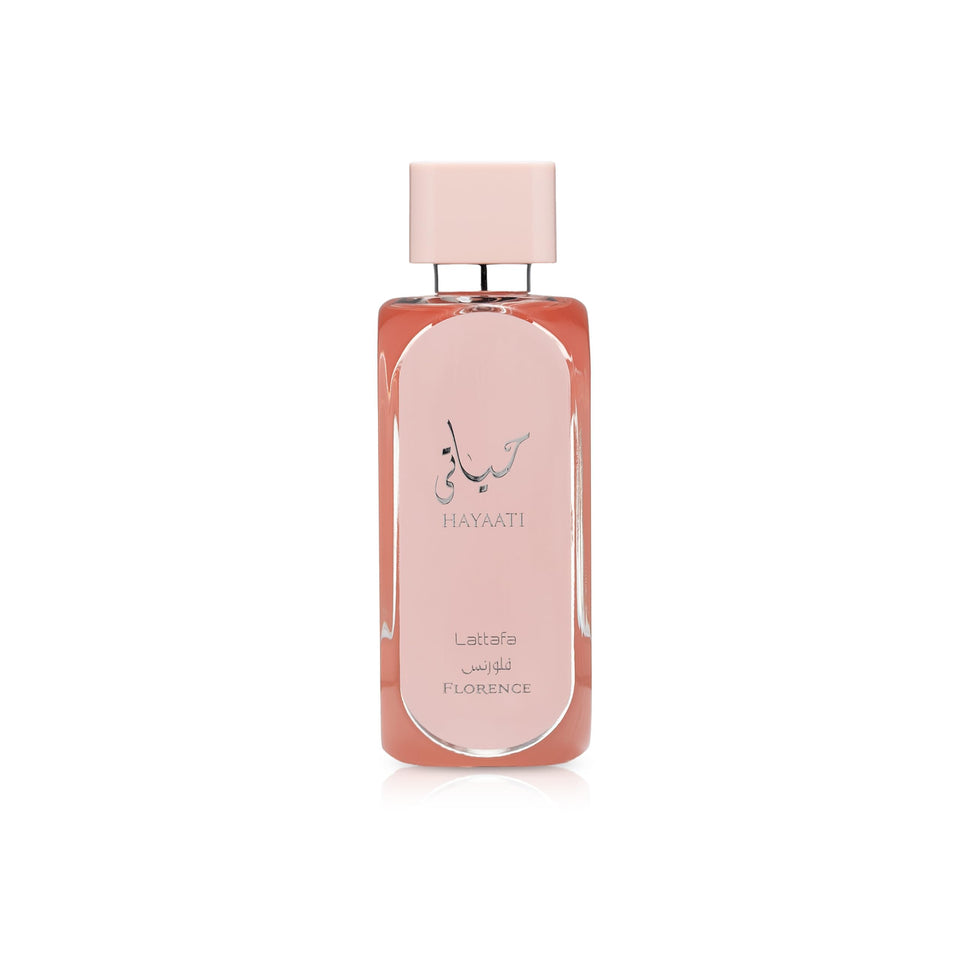 Lattafa bottle front view showing sleek design and refined scent