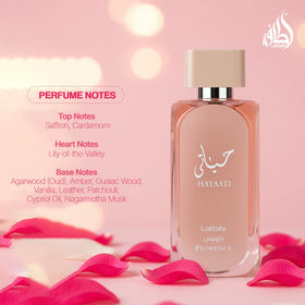 Lattafa clear glass bottle with visible pale perfume for purity