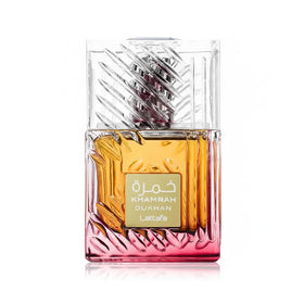 Lattafa front bottle view showing elegant design and confident scent