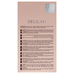 Lattafa Delilah bottle staged in evening setting illustrating romantic mood