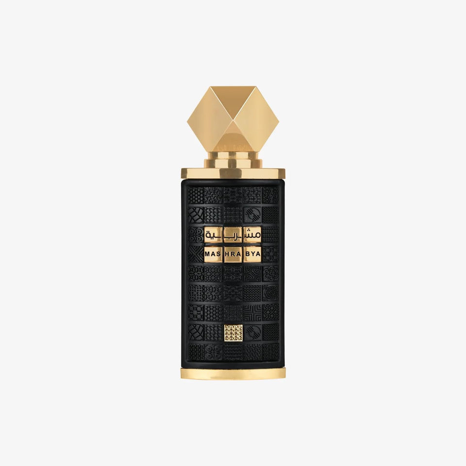 Lattafa bottle front view showing elegant design and luxurious presence