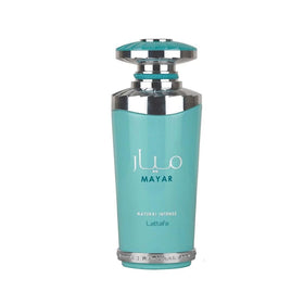 Lattafa Mayar front-facing bottle showing elegant design and everyday appeal