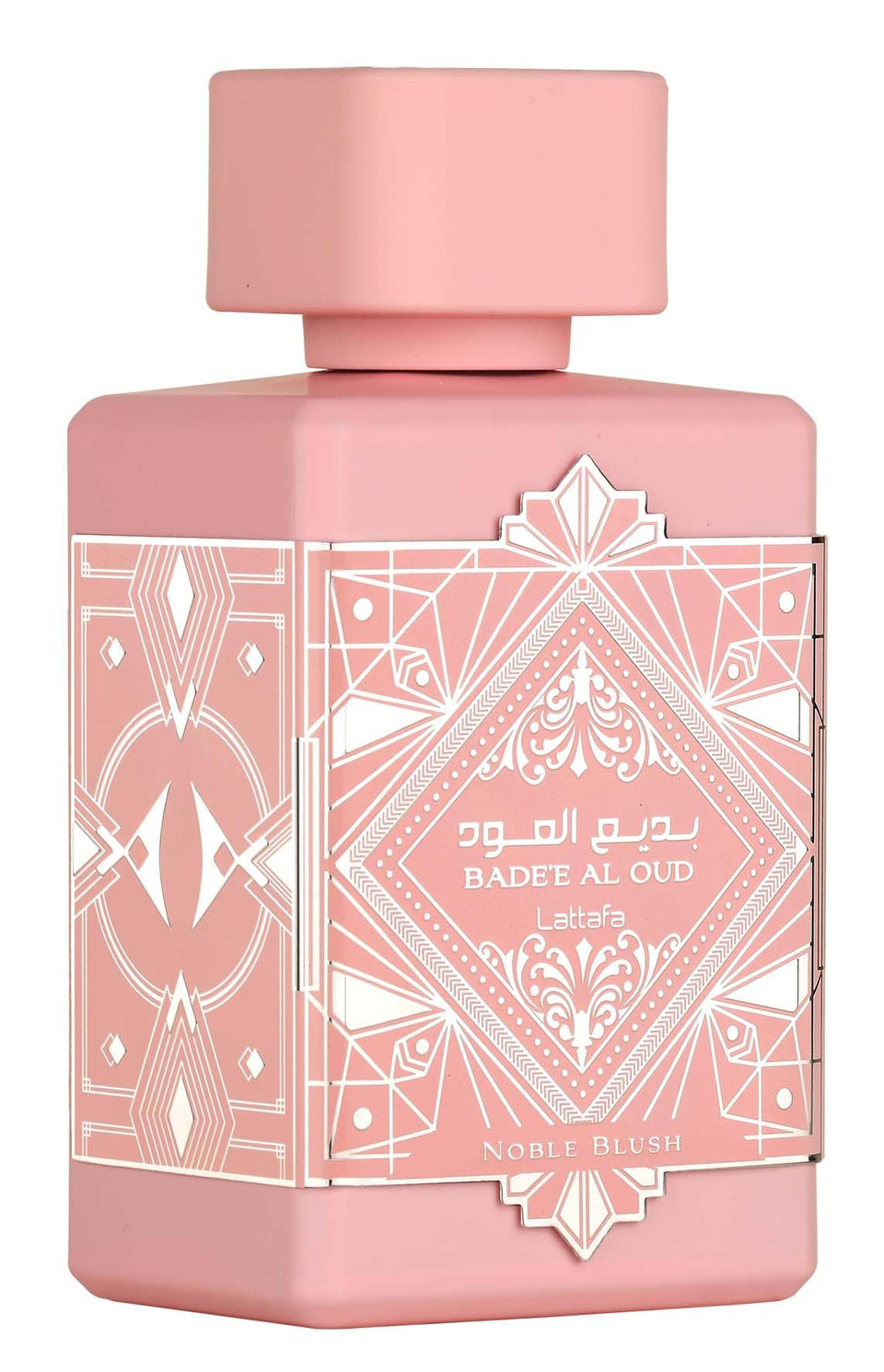 Lattafa Noble Blush front bottle showing elegant design and clear branding