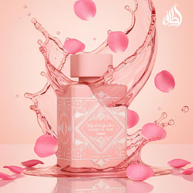 Lattafa Noble Blush in hand to show 100ml scale and portable convenience