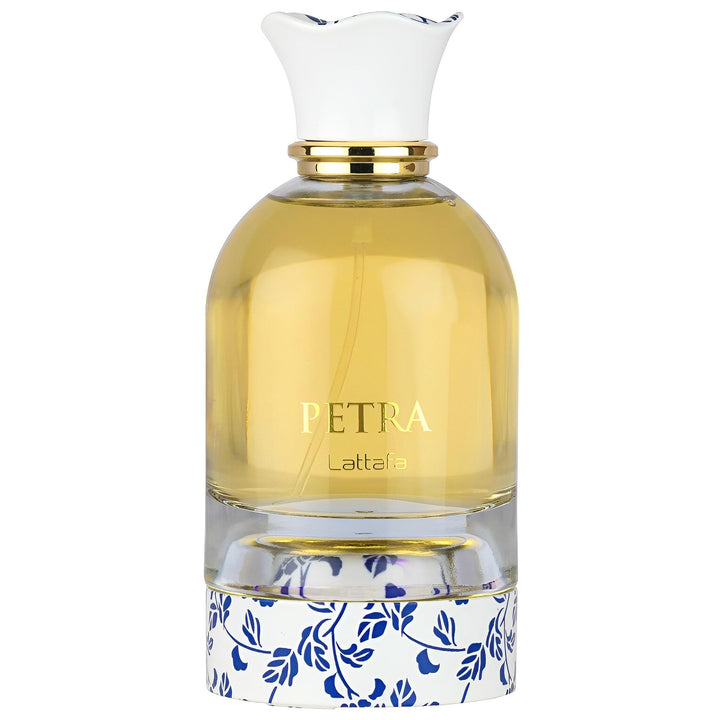 Lattafa Petra front bottle view showcasing elegant packaging and gifting appeal
