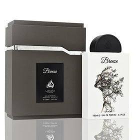 Lattafa Pride Breeze front bottle view showing elegant packaging and brand identity
