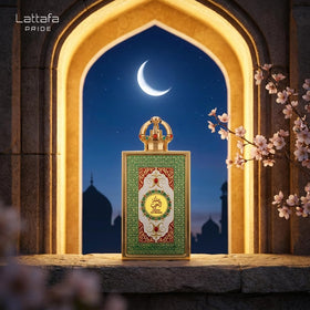 Lattafa packaged box with design elements showing gift-ready presentation and protection