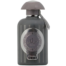 Lattafa front bottle showing elegant label and sleek silhouette for shelf appeal