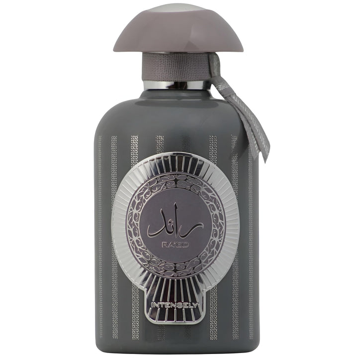Lattafa front bottle showing elegant label and sleek silhouette for shelf appeal
